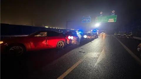 Karambol na Południowej Obwodnicy Warszawy