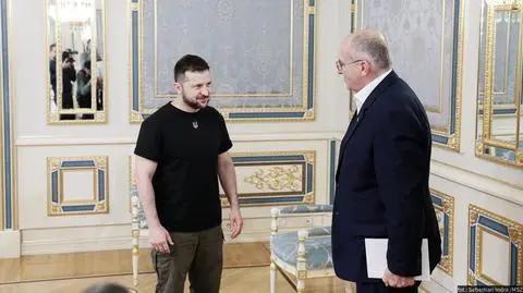 Wołodymyr Zełenski i Zbigniew Rau
