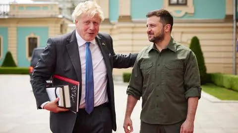"Panie prezydencie, Wołodymyrze. Dobrze być znowu w Kijowie". Boris Johnson przybył na Ukrainę