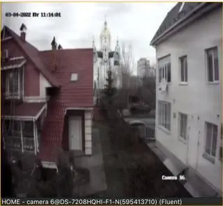 Rosyjski czołg przed domem Borysa