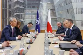 Spotkanie szefa NATO Jensa Stoltenberga i prezydenta Andrzeja Dudy