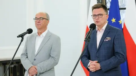 Włodzimierz Czarzasty i Szymon Hołownia