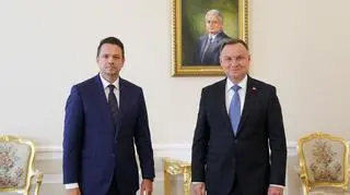 Trzaskowski i Duda w Pałacu Prezydenckim, 2020 r.