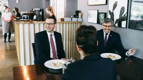 Premier w restauracji w Gliwicach