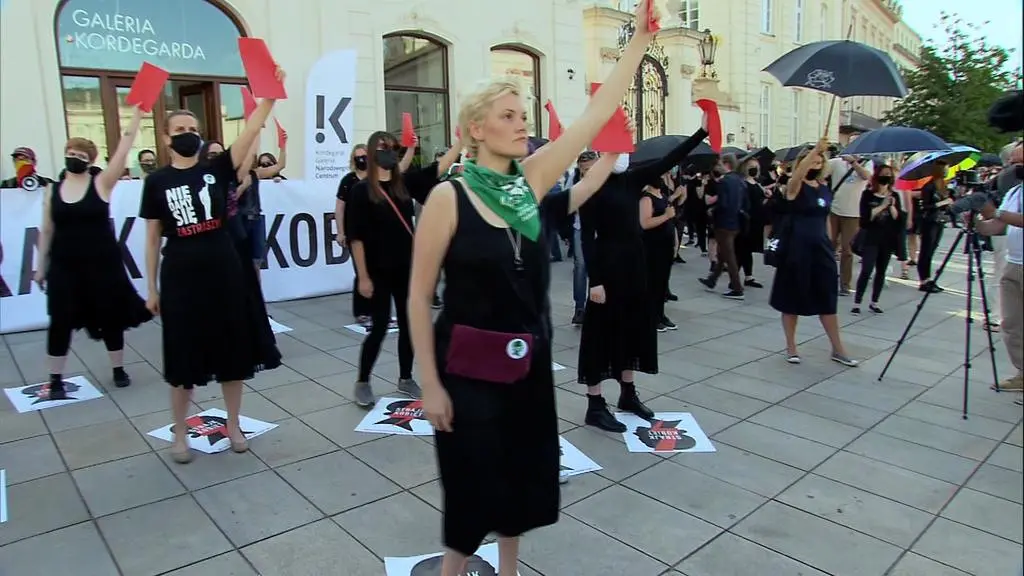 Protest przed Pałacem Prezydenckim