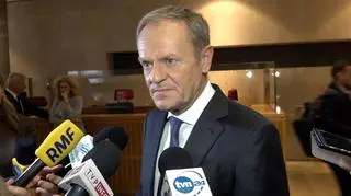 Donald Tusk w rozmowie z dziennikarzami w Brukseli