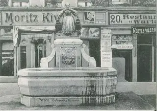 Pocztówka z pomnikiem w pierwotnym miejscu 