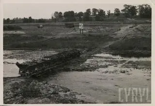 Pogłębianie jeziora w 1954 r.