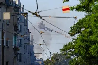 Pożar przy ul. Kraszewskiego w Poznaniu