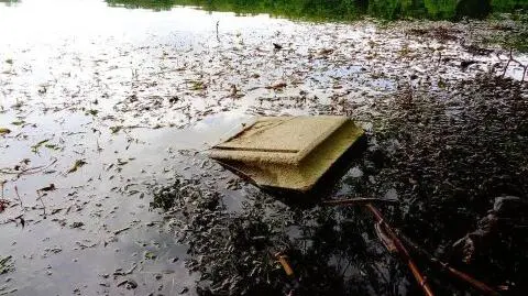 Macewy widać, gdy w jeziorze opada stan wody