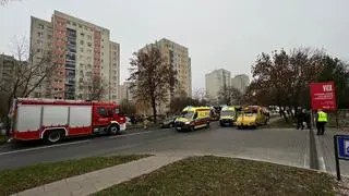 Na miejscu wypadku cały czas pracują służby ratunkowe