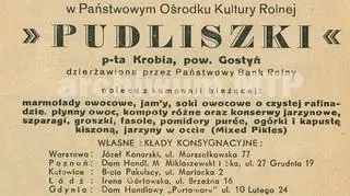 Reklama z katalogu wystawy