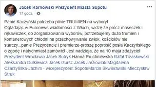 Wpis Jacka Karnowskiego