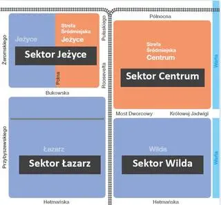 Planowane sektory Strefy Płatnego Parkowania w Poznaniu
