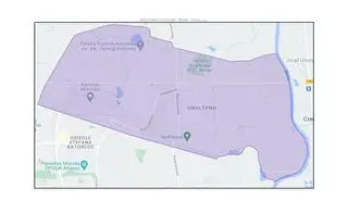 Mapa obszaru ogniska wścieklizny