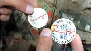 Przypinki znalezione w pomieszczeniach technicznych