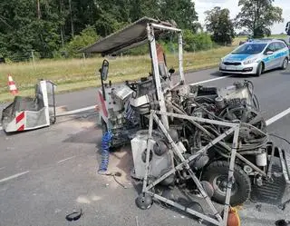 Zginał pracownik malujący oznakowanie na autostradzie
