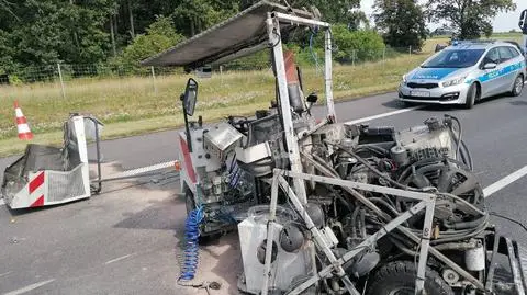Zginał pracownik malujący oznakowanie na autostradzie
