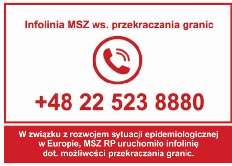 Działa infolinia w sprawie przekraczania granic