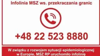 Działa infolinia w sprawie przekraczania granic