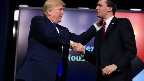 Charlie Kirk z prezydentem Stanów Zjednoczonych, Donaldem Trumpem 