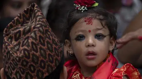 Nepal. Nowa Kumari, żyjąca bogini 