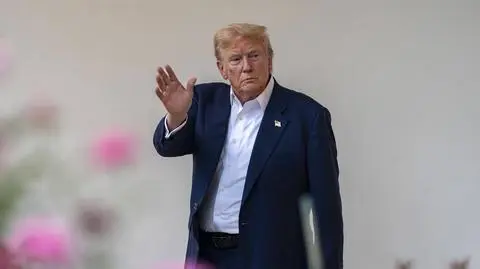 Donald Trump w Ogrodzie Różanym 