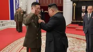 Podczas uroczystości w Pjongjang uhonorował żołnierzy walczących po rosyjskiej stronie w wojnie z Ukrainą.