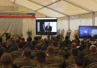 W rosyjskiej bazie lotniczej Hmeimim w Syrii. Zdjęcie archiwalne  