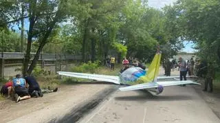 Miejsce wypadku samolotu Y1 Delfin w Odessie 