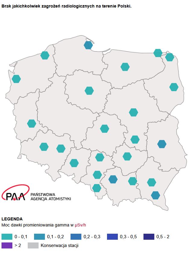 W Polsce nie ma zagrożenia radiologicznego (stan na 15.04., godz. 16:30)
