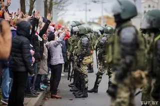 Niedzielny protest w Mińsku 