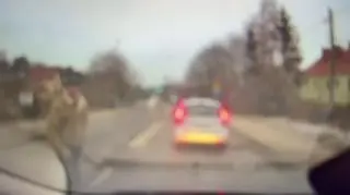 Agresywny kierowca na drodze