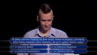 Pytanie z milion złotych w "Milionerach". Dotyczyło dwóch wysp