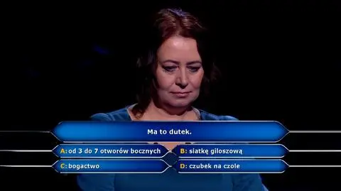 Co ma dutek? Pytanie w "Milionerach" za pół miliona złotych
