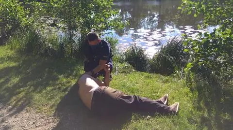 uratowany mężczyzna