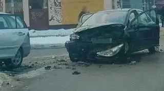 Kolizja trzech aut w Lęborku