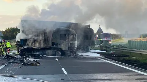 Wypadek na A1 na wysokości miejscowości Rombark (woj. pomorskie)