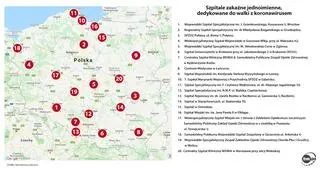 Szpitale jednoimienne przeznaczone do walki z koronawirusem
