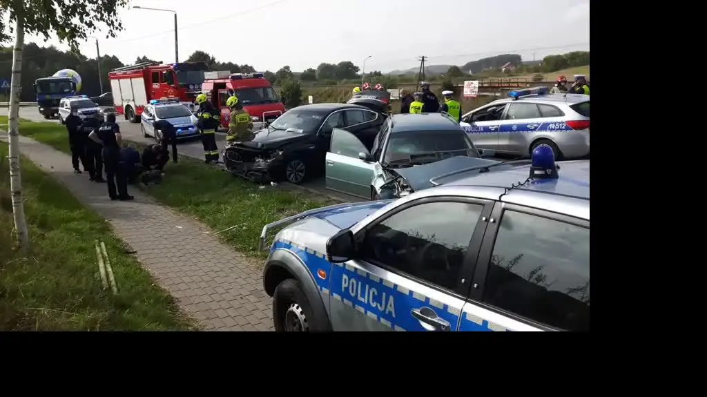 Wypadek podczas pościgu w Somoninie
