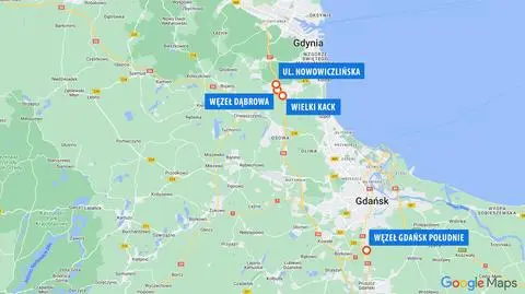 Liczne utrudnienia na głównych arteriach Trójmiasta
