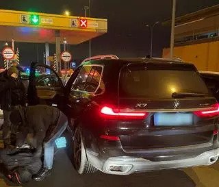 Poszukiwany samochód został zatrzymany w rejonie bramek autostrady A1