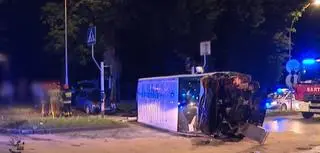 Zderzenie busa i samochodu osobowego w Częstochowie