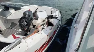 Zderzenie motorówki i skutera