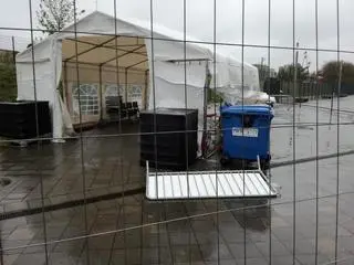 Wiatr zniszczył punkt poboru wymazów w Gdańsku