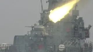 Firing practice on the Baltic Sea