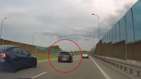 Niebezpieczne zachowanie kierowcy na alei Armii Krajowej w Gdańsku 