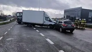 Czołowe zderzenie w Żukowie
