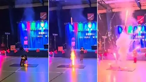 Niebezpieczny incydent podczas Finału WOŚP. Fajerwerki odpalono pod dachem