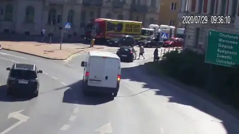 Na nagraniu widać moment potrącenia